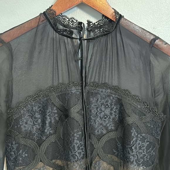 X by NBD MICHELLE lace sheer detail DRESS black size 4- gently used - Picture 10 of 16